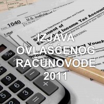 Izjava ovlašćenog računovođe za 2011